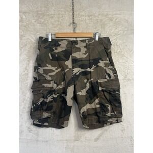 Old Navy Men's 33 Camo Cargo Shorts Lived-In Straight Built In Flex